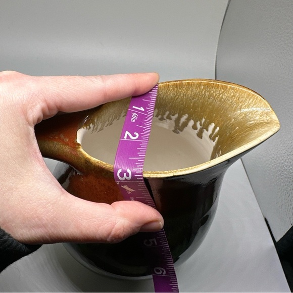 Art Pottery Pitcher Green & Brown‎ Ewer By Glenn Woods “The Pottery Boys” 2009 - Picture 9 of 9